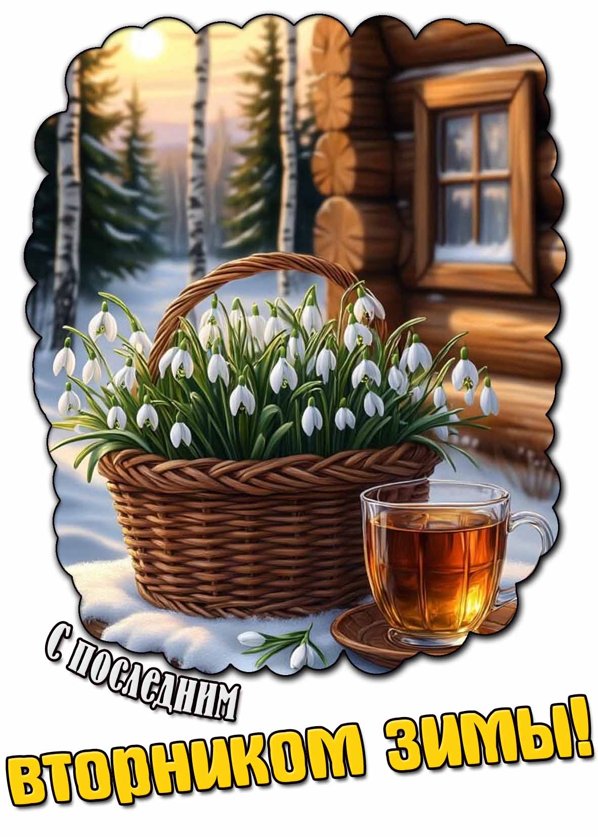 Открытка с последним вторником зимы