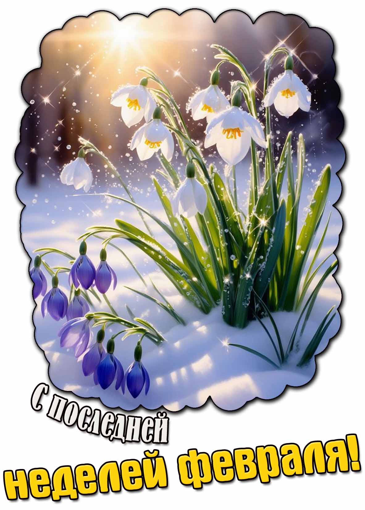Открытка с последней неделей февраля