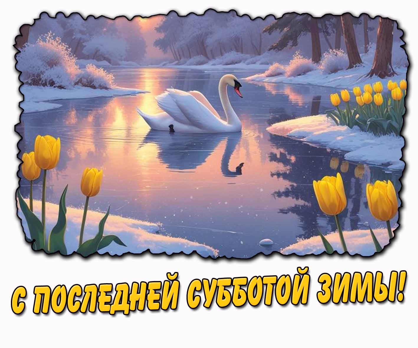 Красивая картинка с последней субботой зимы