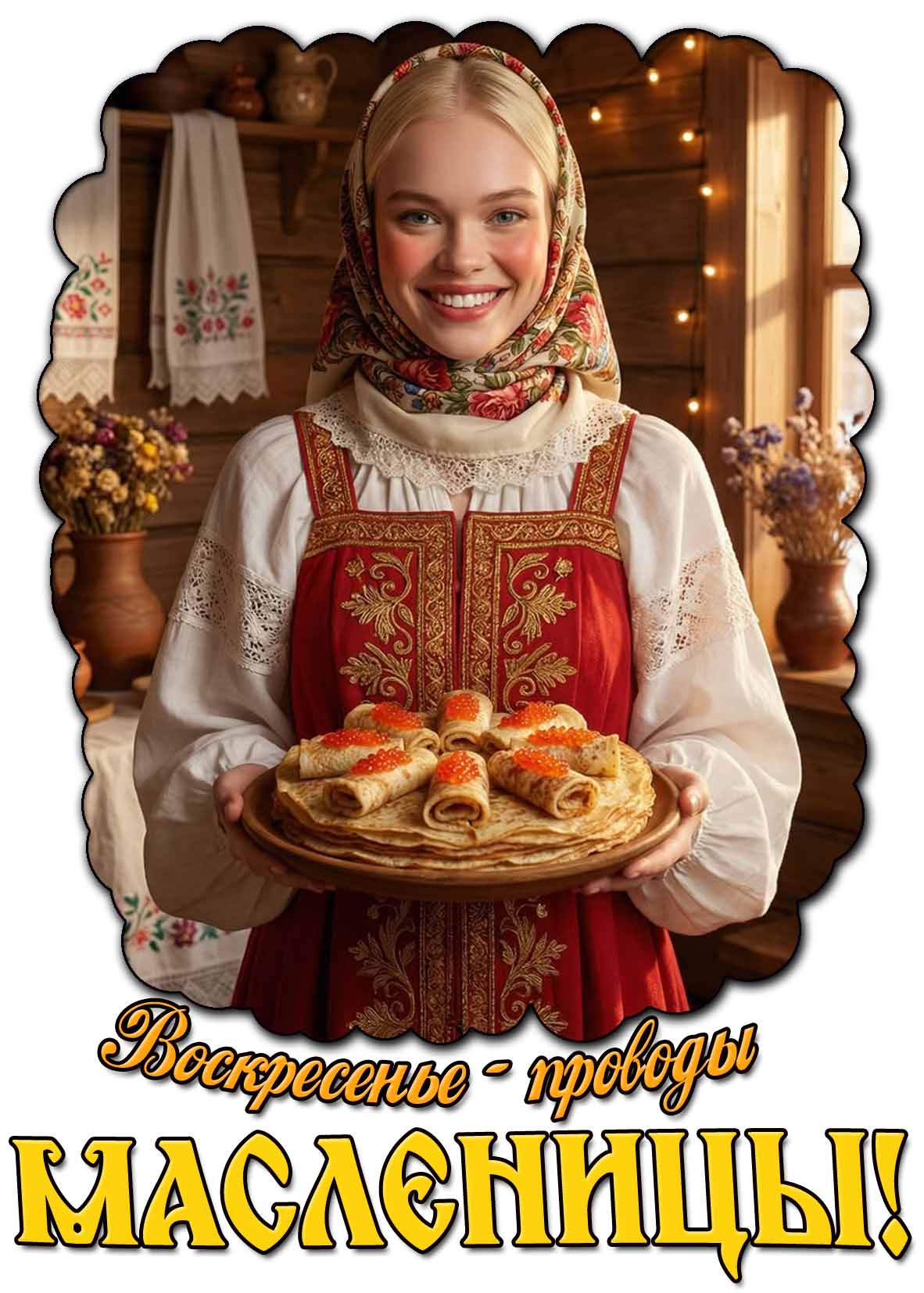 Воскресенье - проводы Масленицы! - картинка с блинами