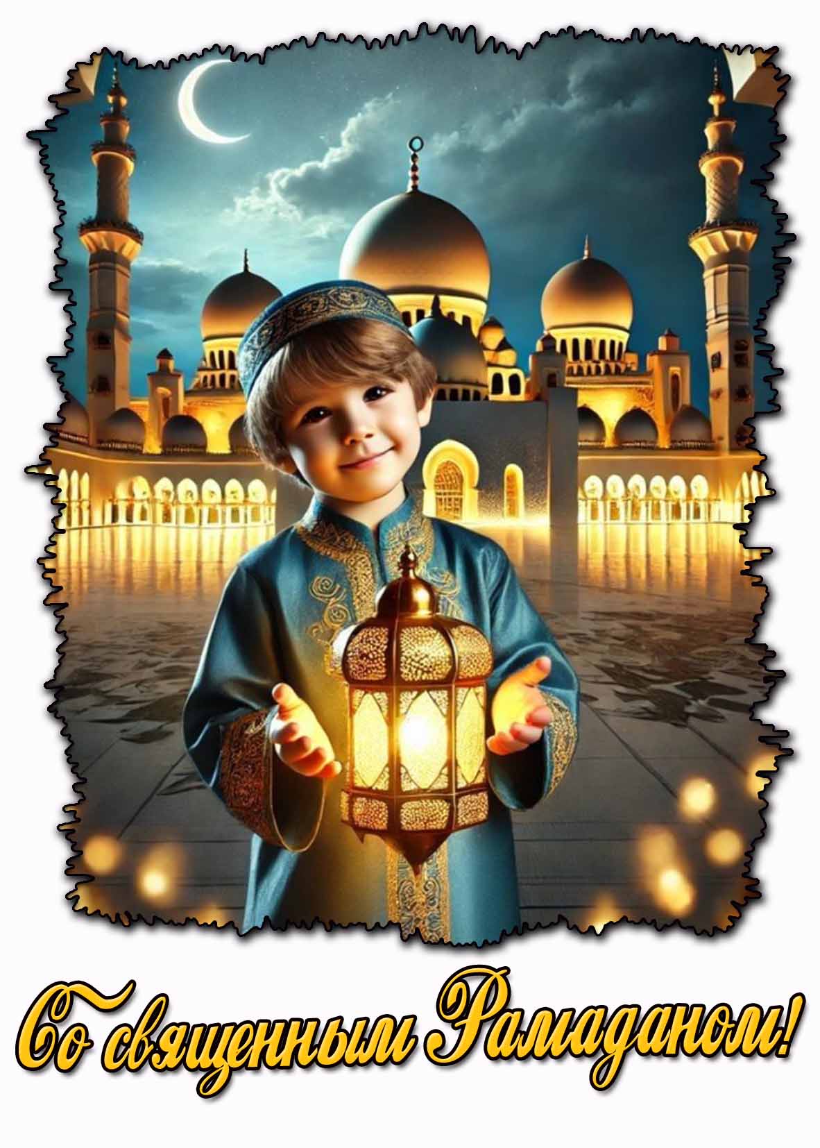 Открытка со священным Рамаданом