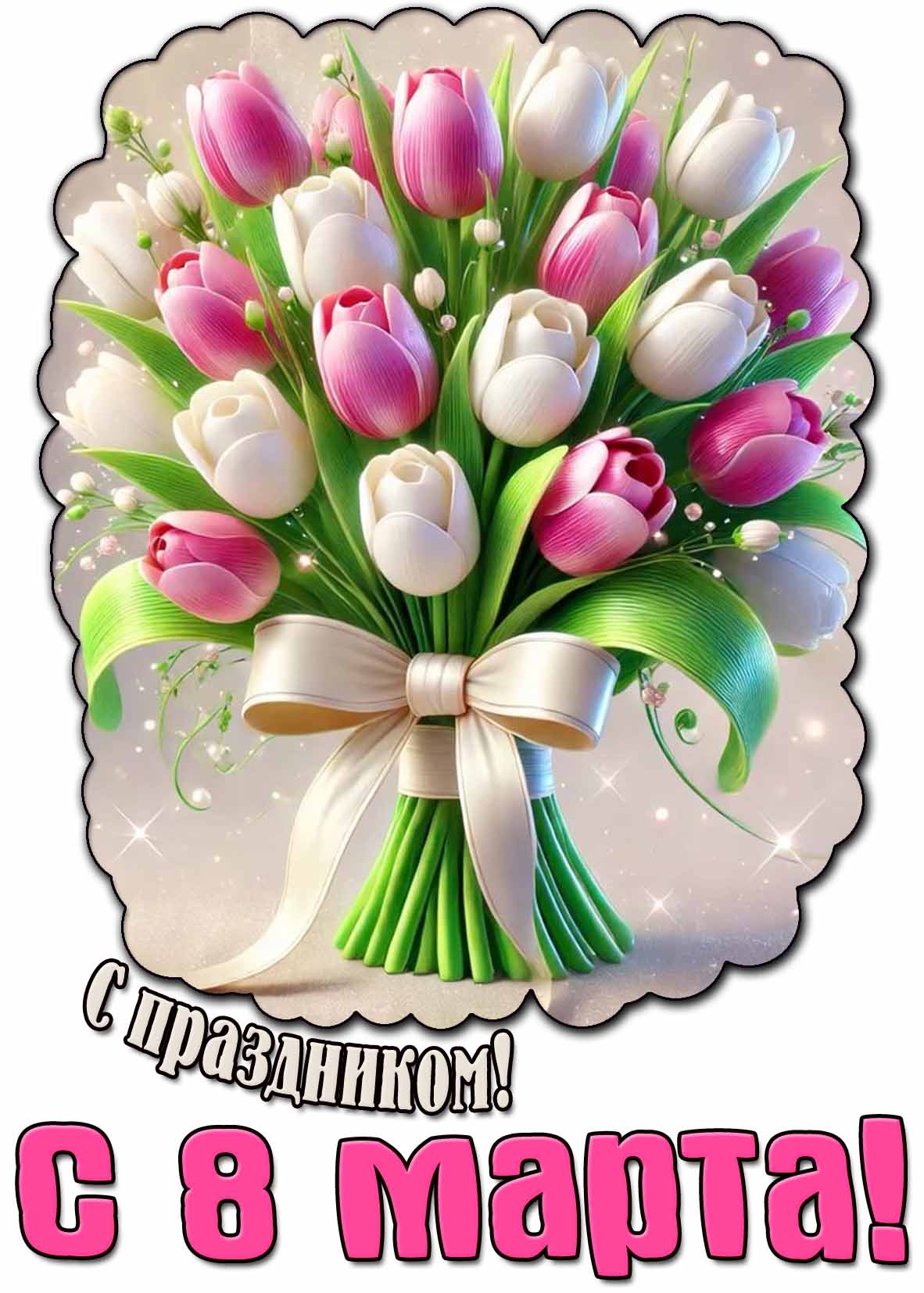 Красивая картинка "С праздником! С 8 Марта!"