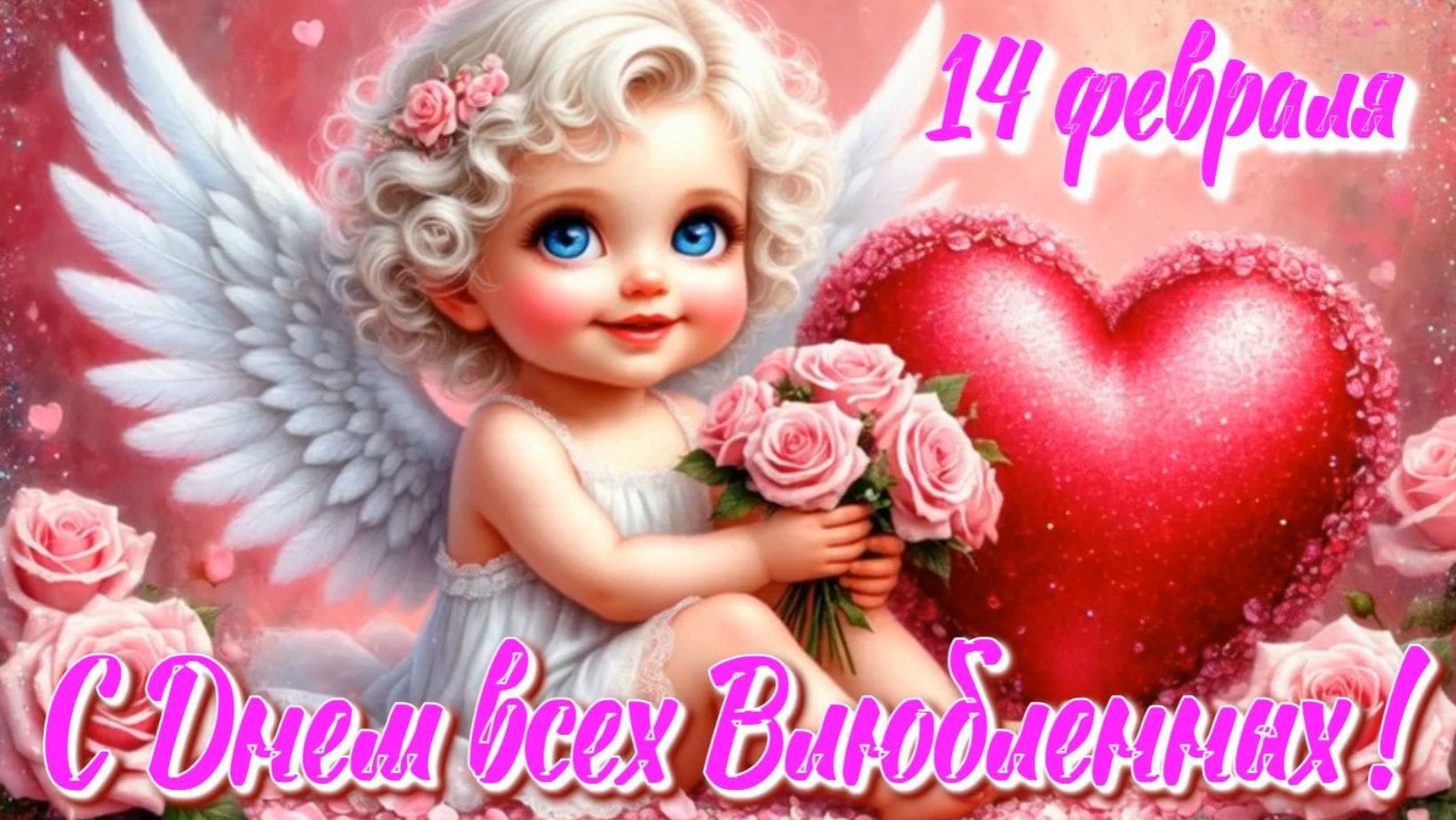 Музыкальная видео открытка с днём всех влюблённых