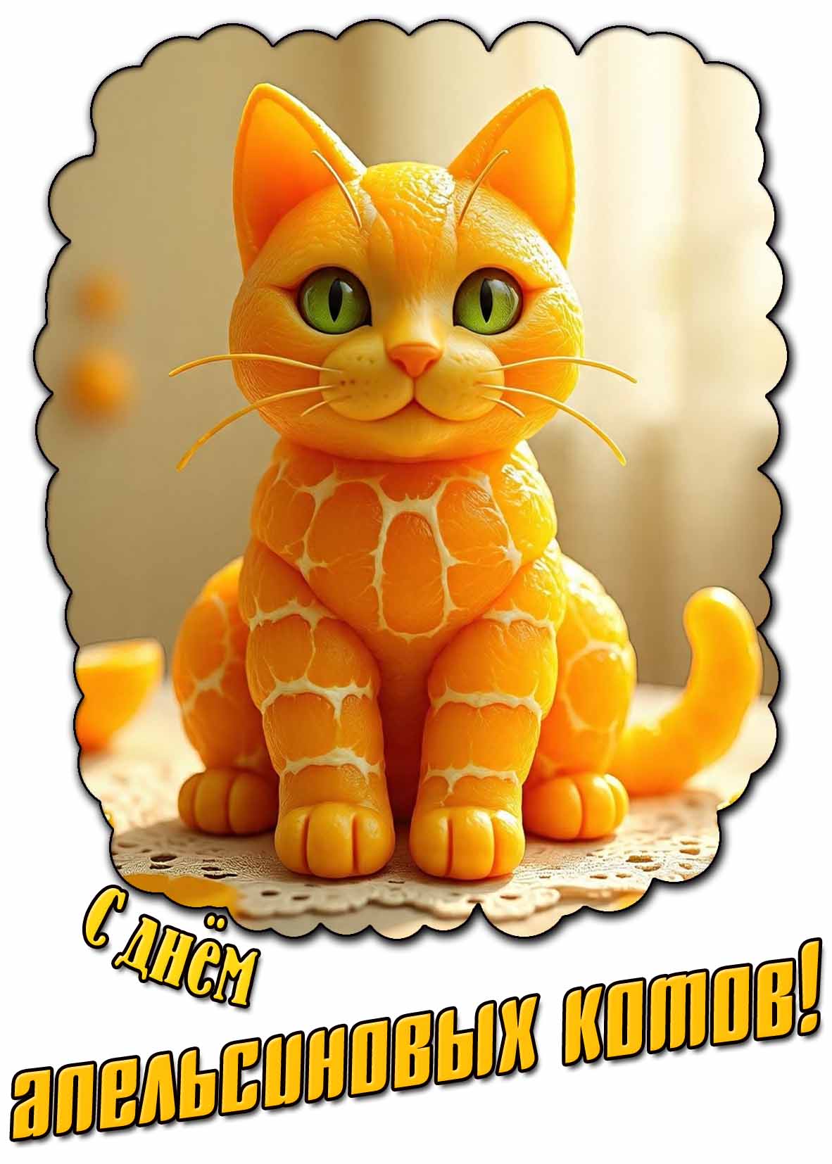 С днём апельсиновых котов! - необычная открытка