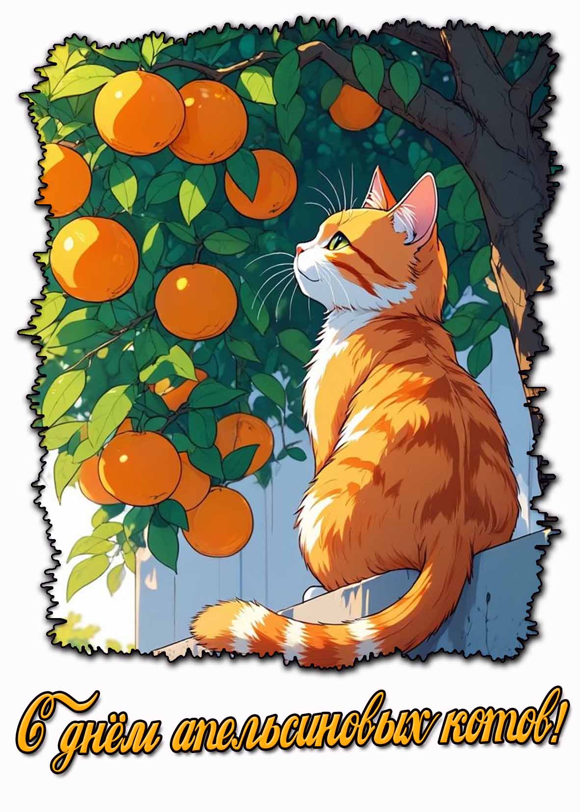 Картинка с днём апельсиновых котов