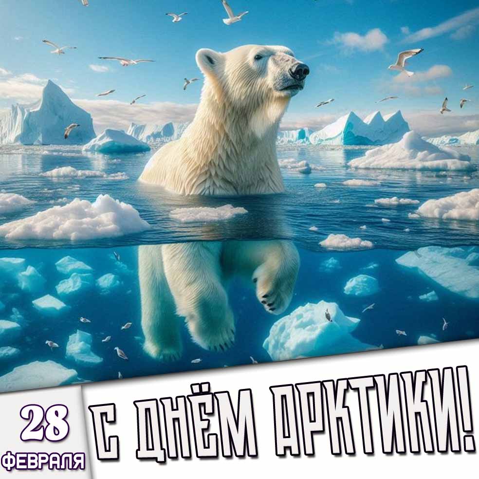 Картинка 28 февраля - с днём Арктики!