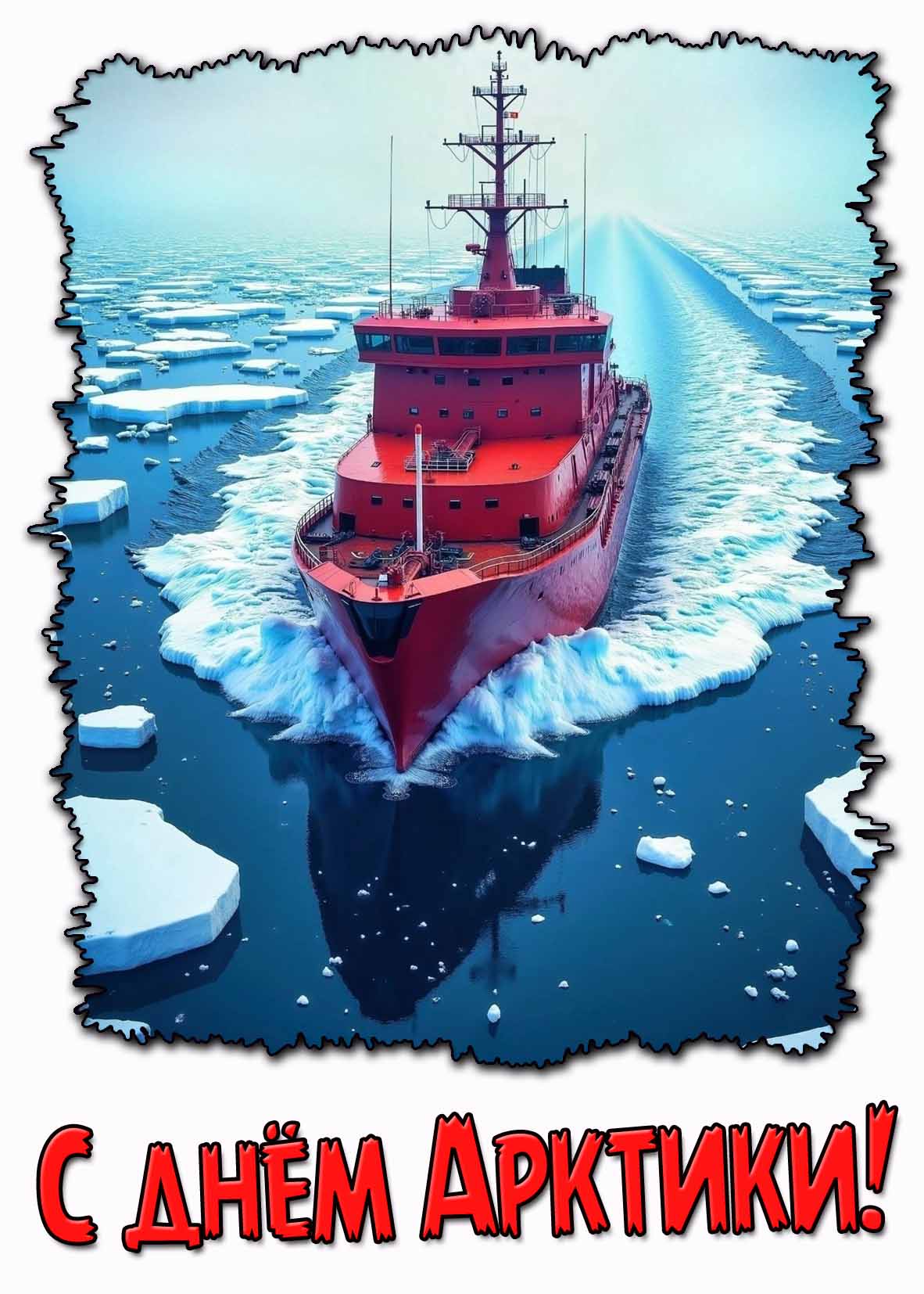 Открытка с днём Арктики
