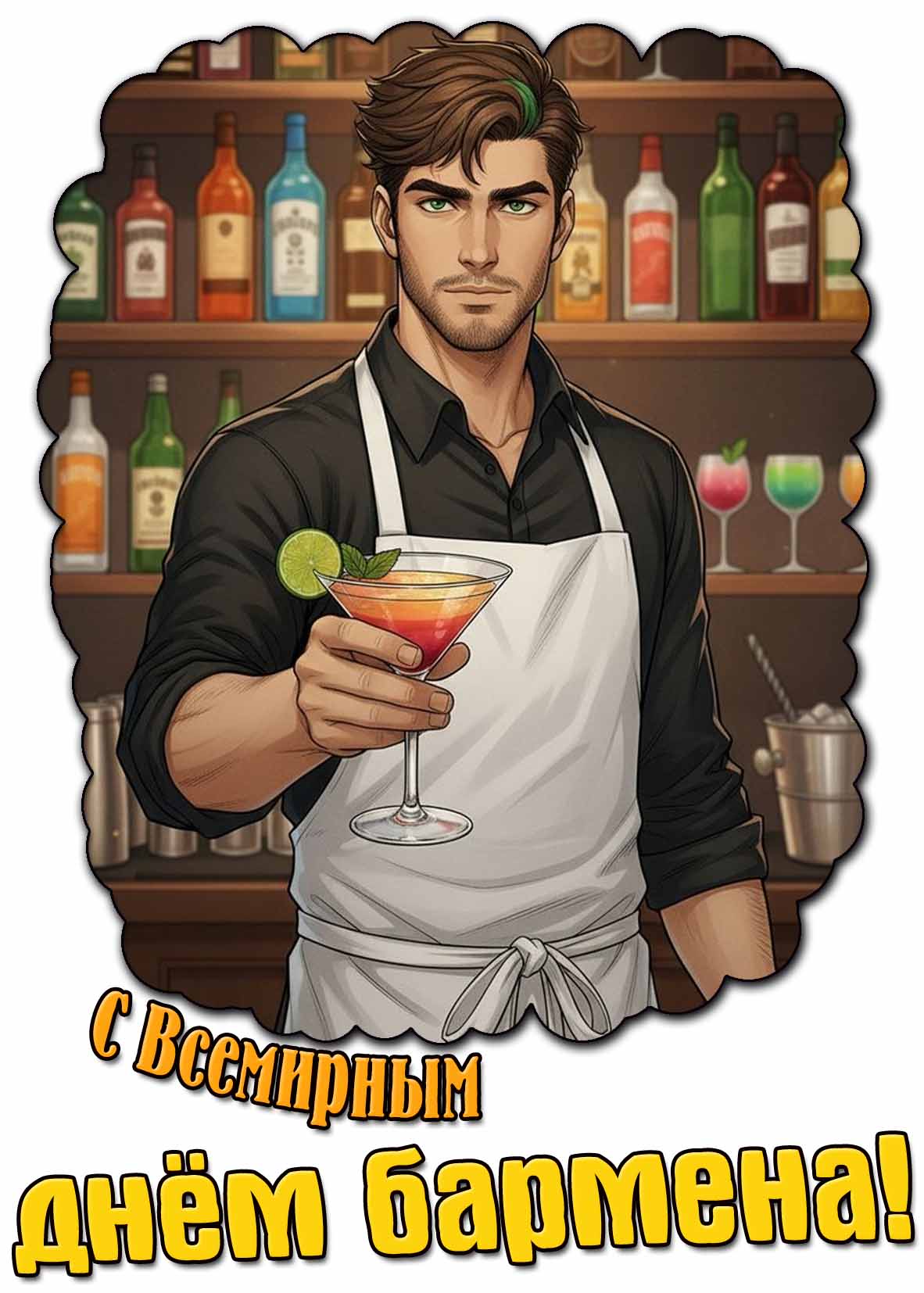 Картинка с Всемирным днём бармена