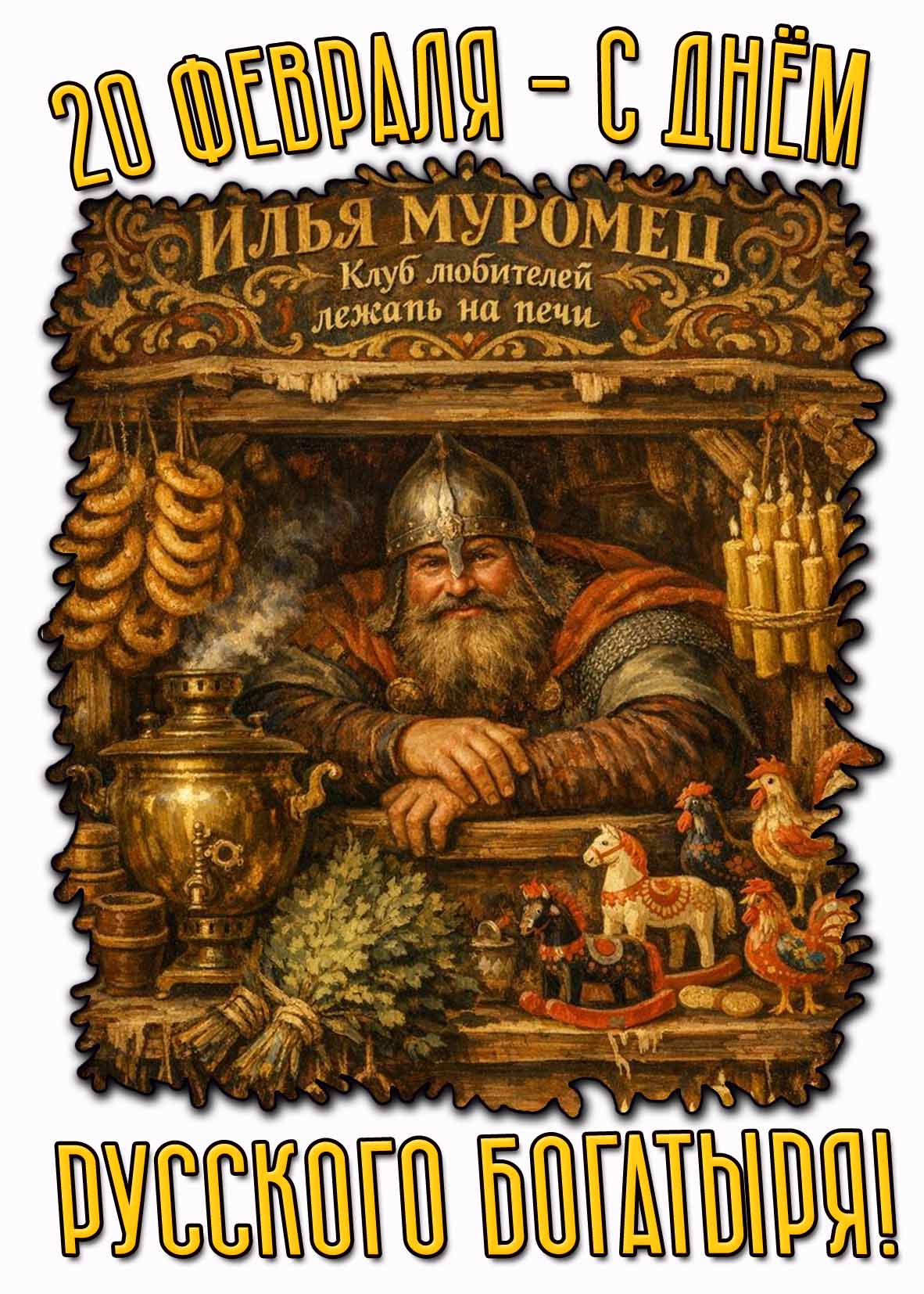 Картинка 20 февраля - С днём русского богатыря!