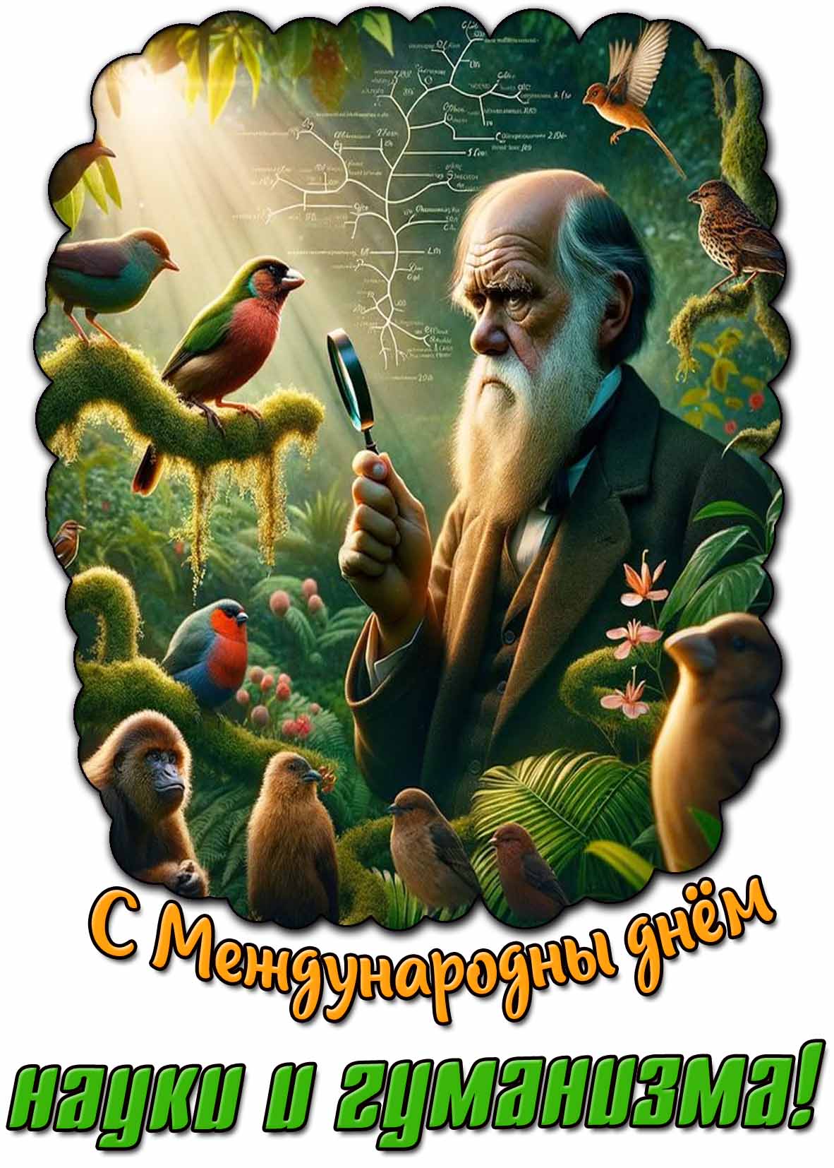 Картинка с Международным днём науки и гуманизма