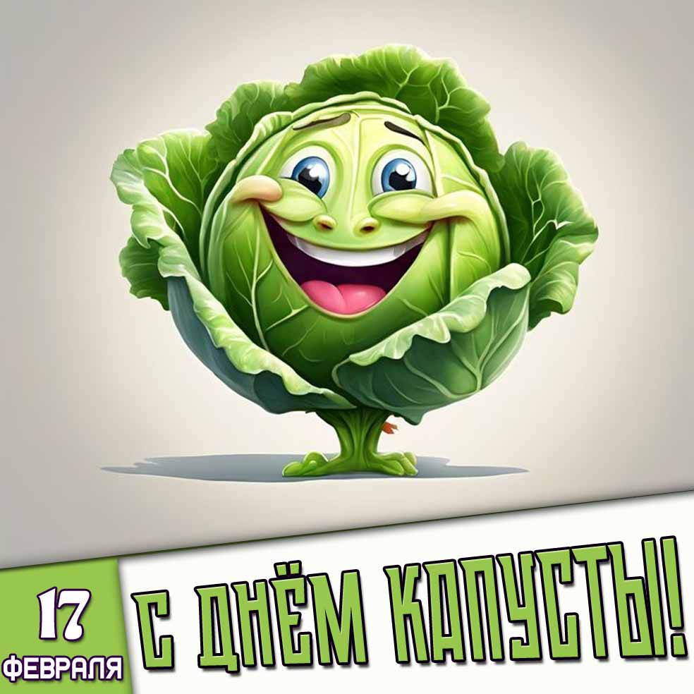 Картинка 17 февраля - с днём капусты!