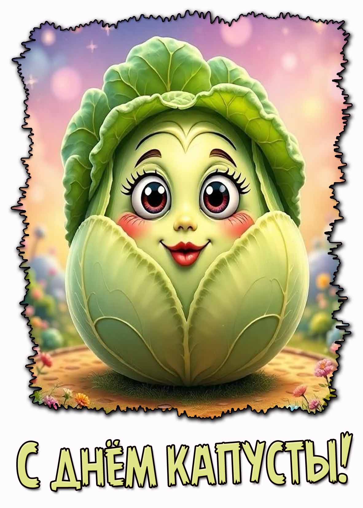 С днём капусты! - прикольная открытка