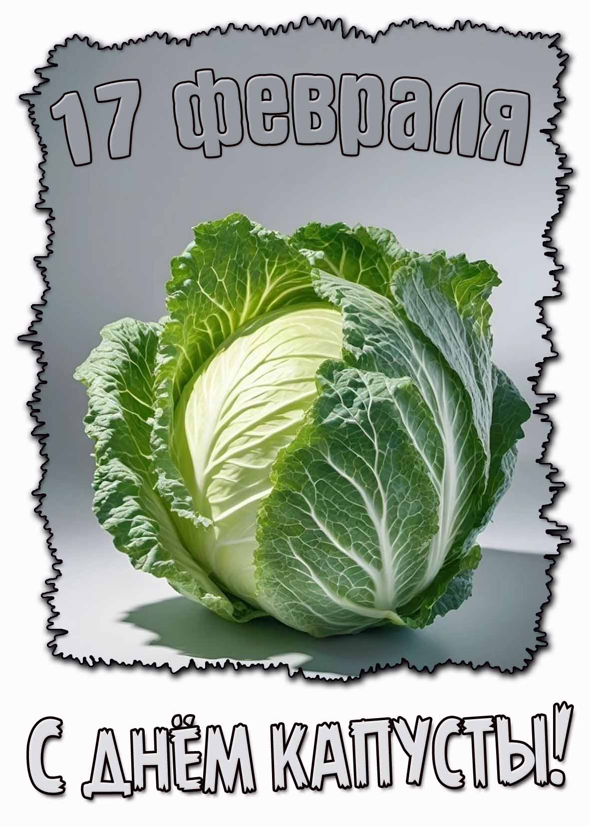 Открытка с днём капусты! - 17 февраля
