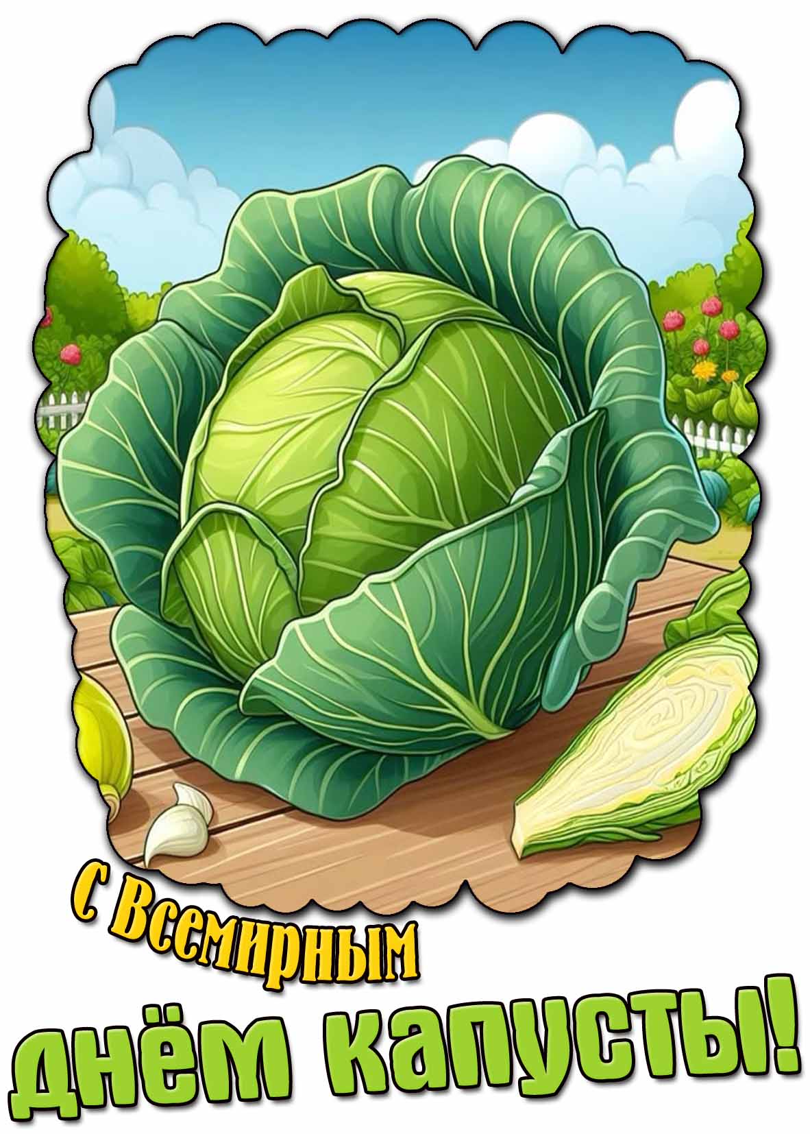Открытка с Всемирным днём капусты