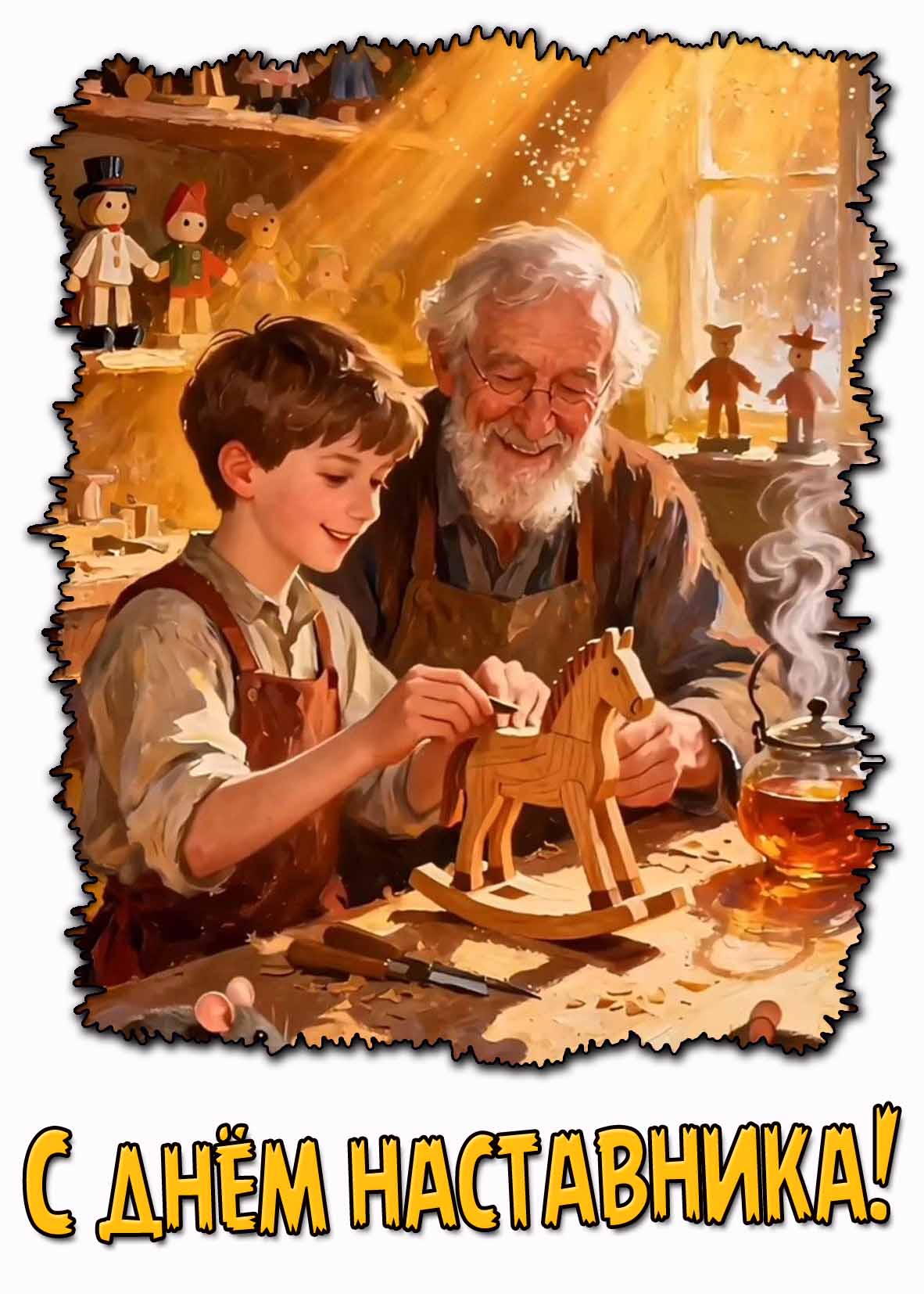 С днём наставника! - красивая открытка