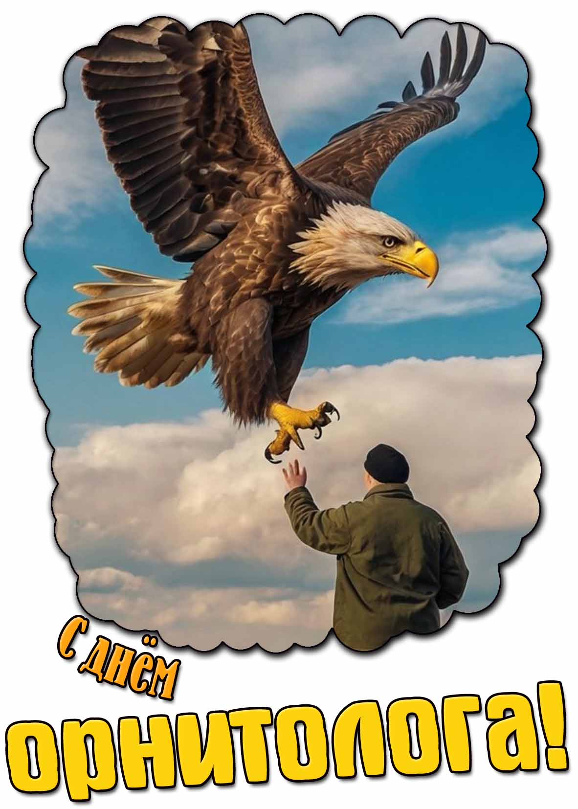 С днём орнитолога! - открытка с орлом