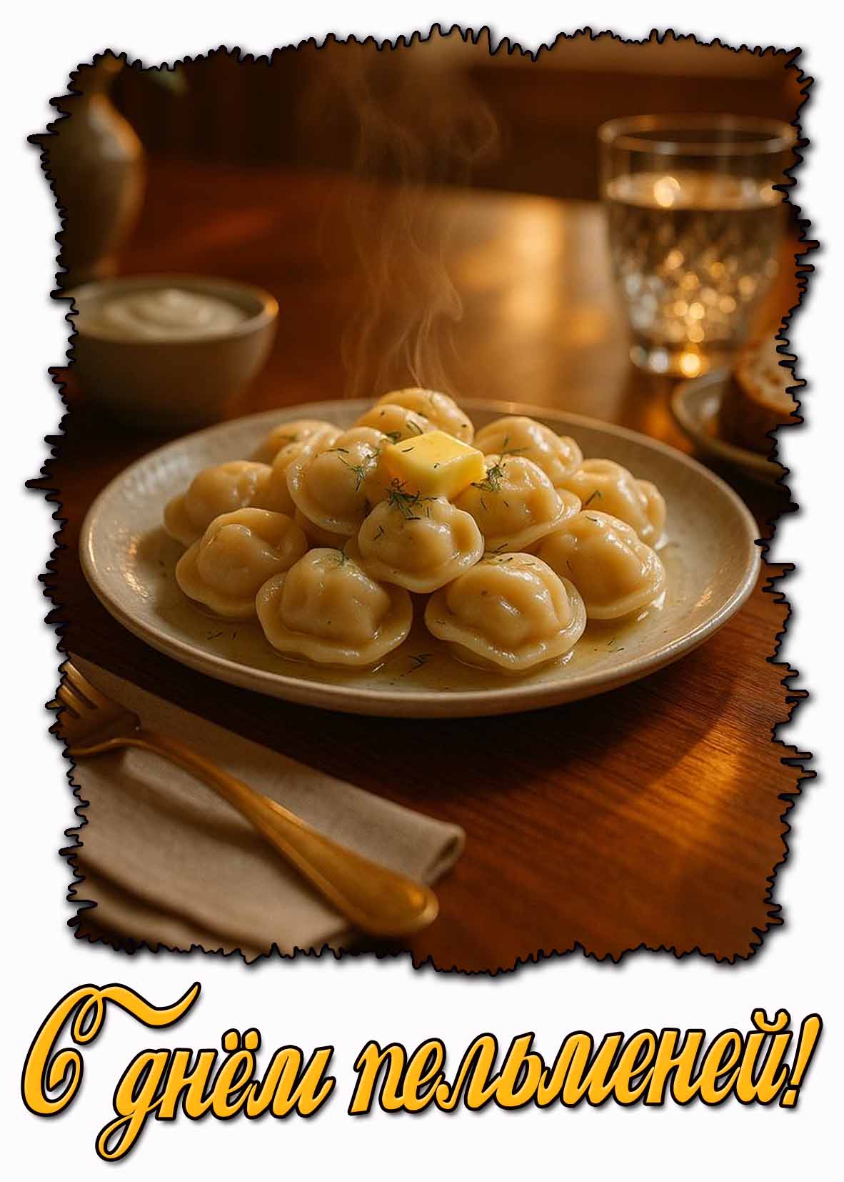 Красивая картинка с днём пельменей