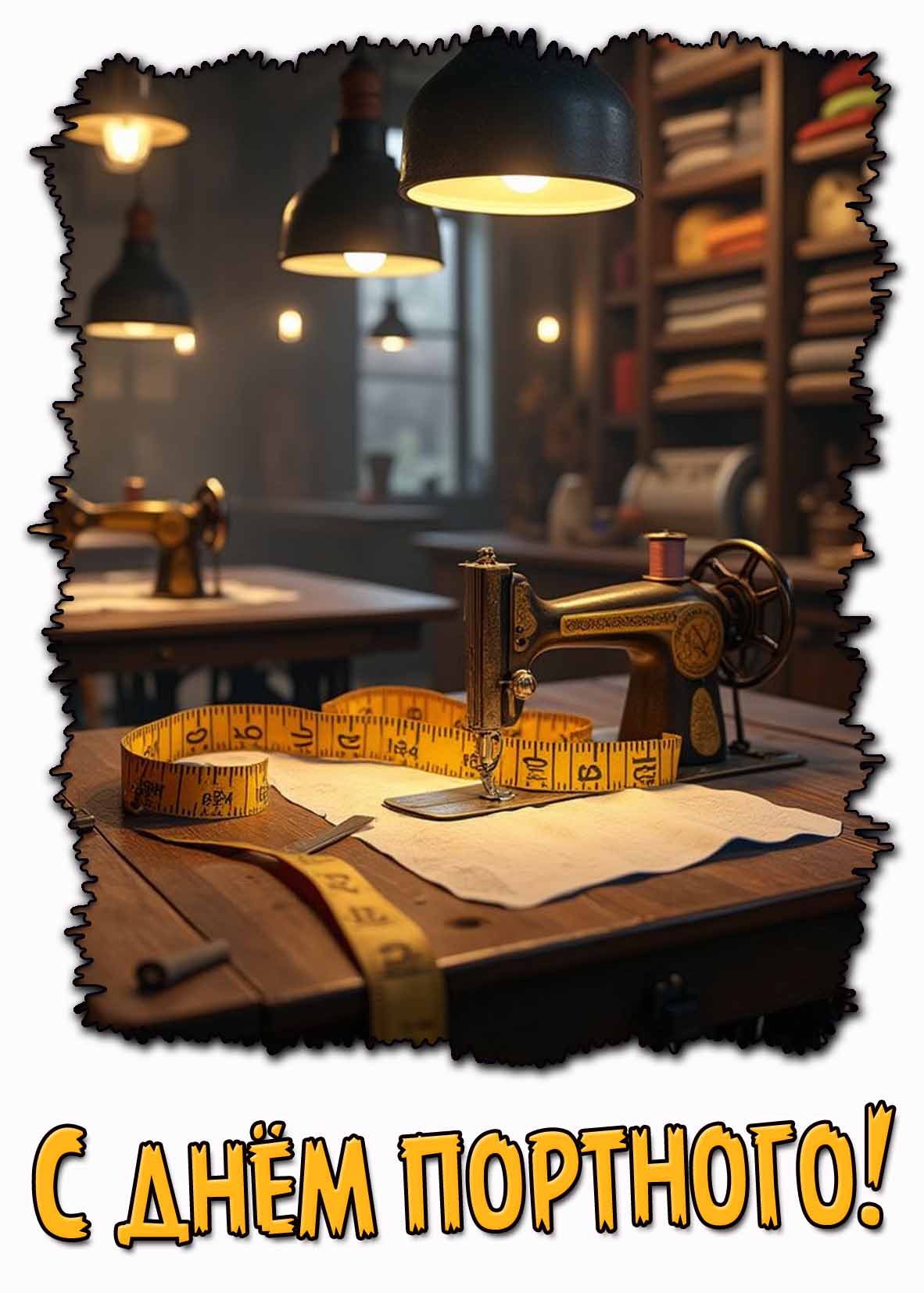 С днём портного! - стильная открытка