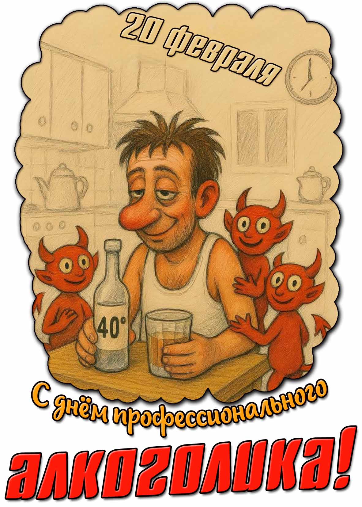 Картинка с днём профессионального алкоголика