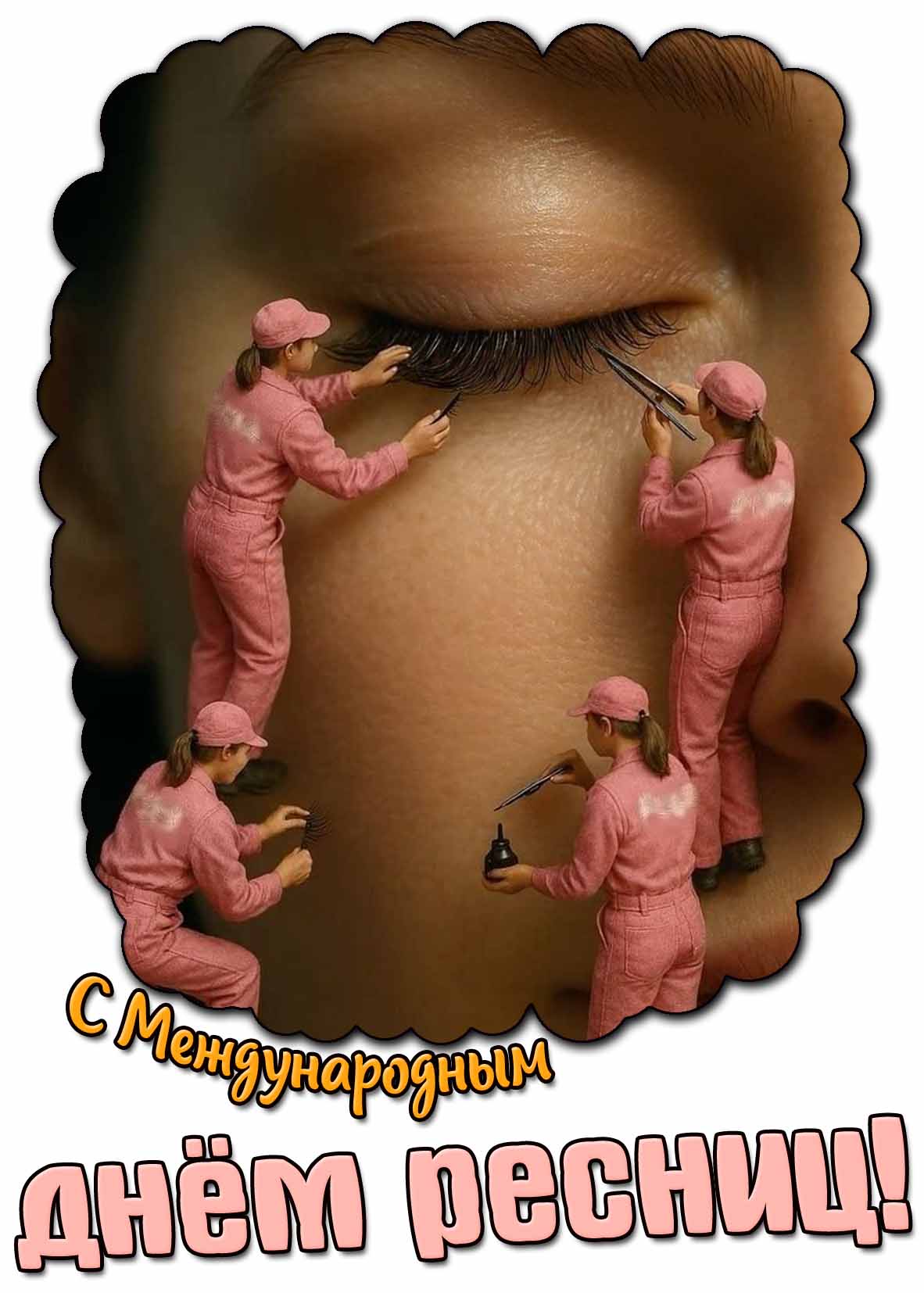 Открытка с Международным днём ресниц