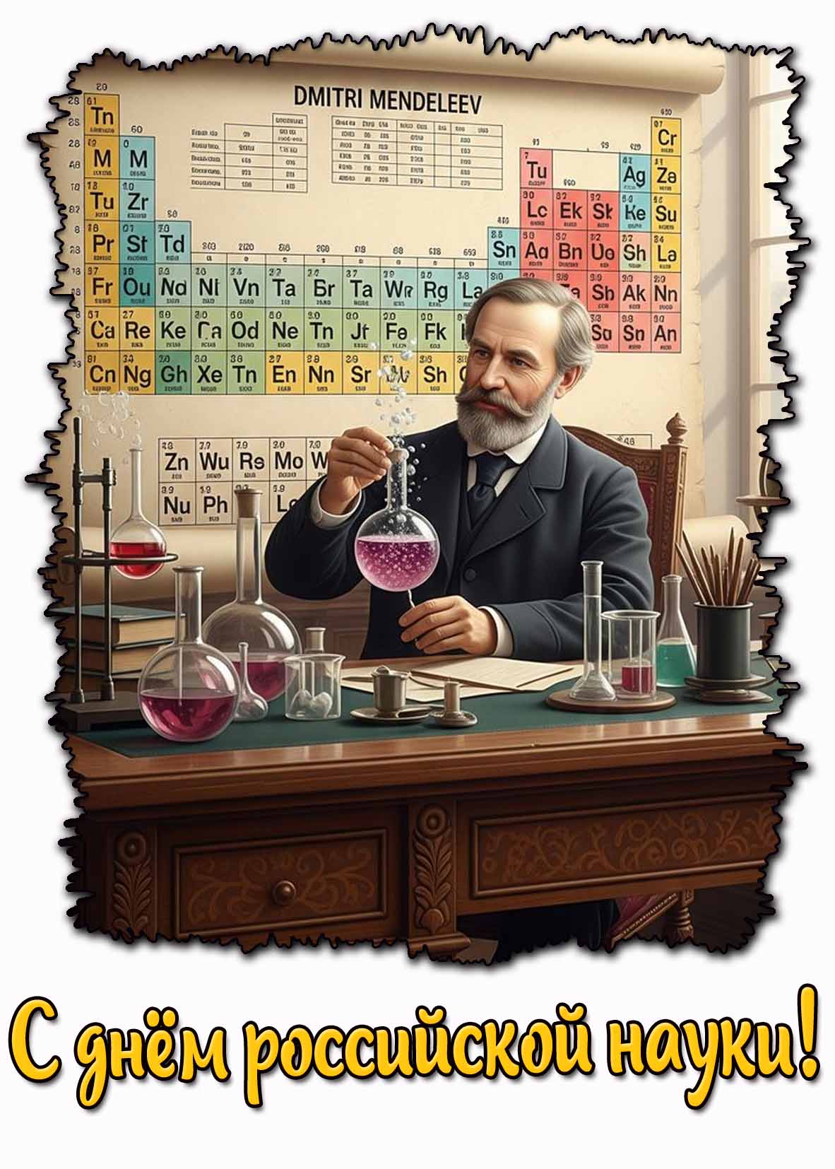 Красивая картинка с днём российской науки