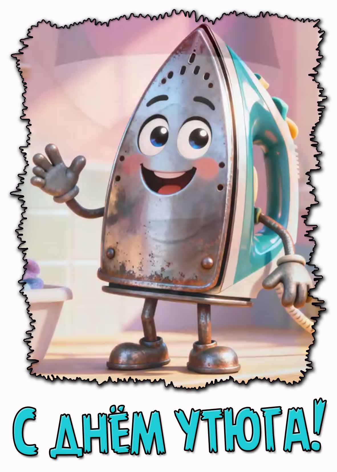 Мультяшная с днём утюга