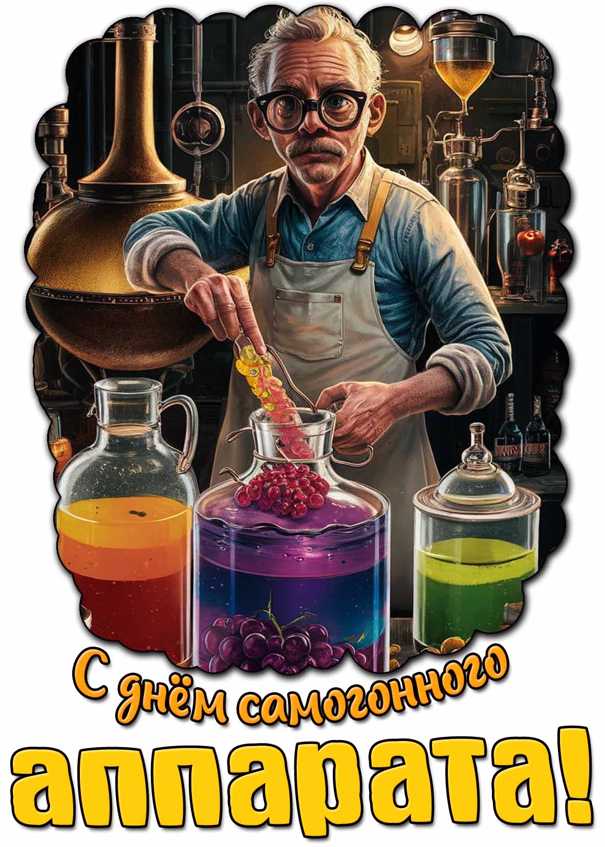 Красивая картинка с днём самогонного аппарата