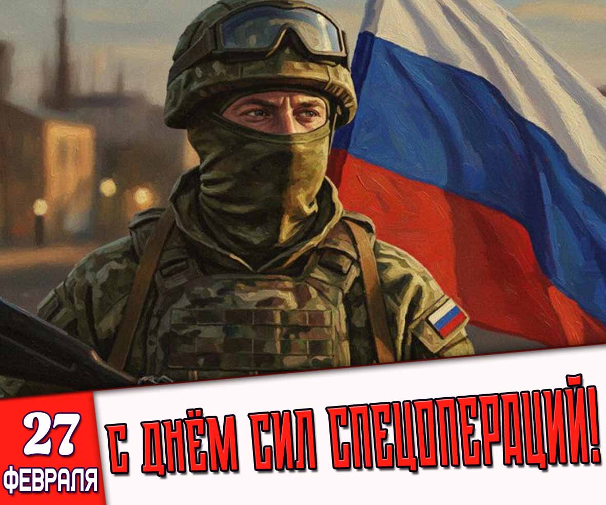 Открытка "27 февраля - С днём сил спецопераций!"