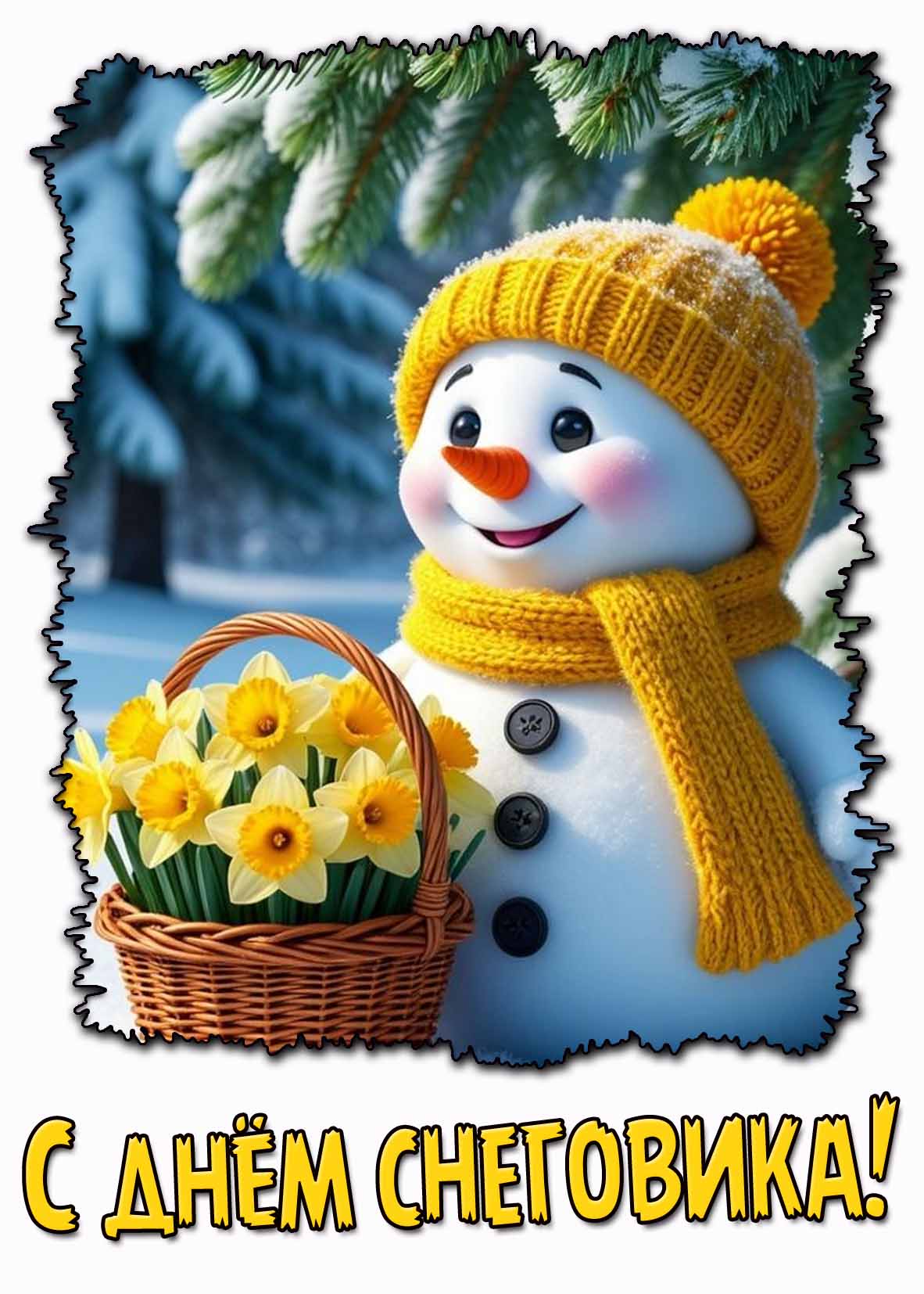 Красивая картинка с днём снеговика