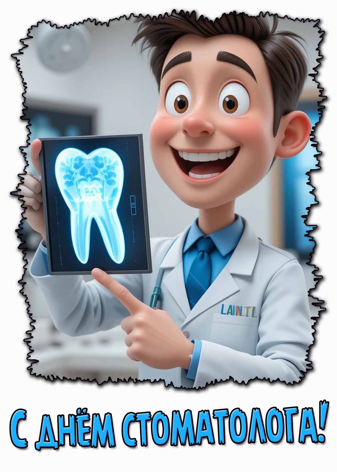 Мультяшная картинка с днём стоматолога