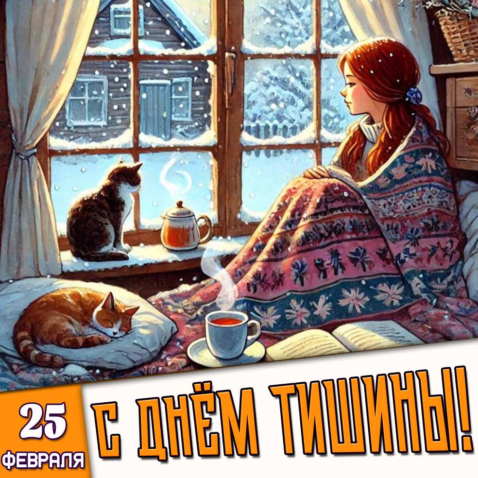 Картинка 25 февраля - С днём тишины!