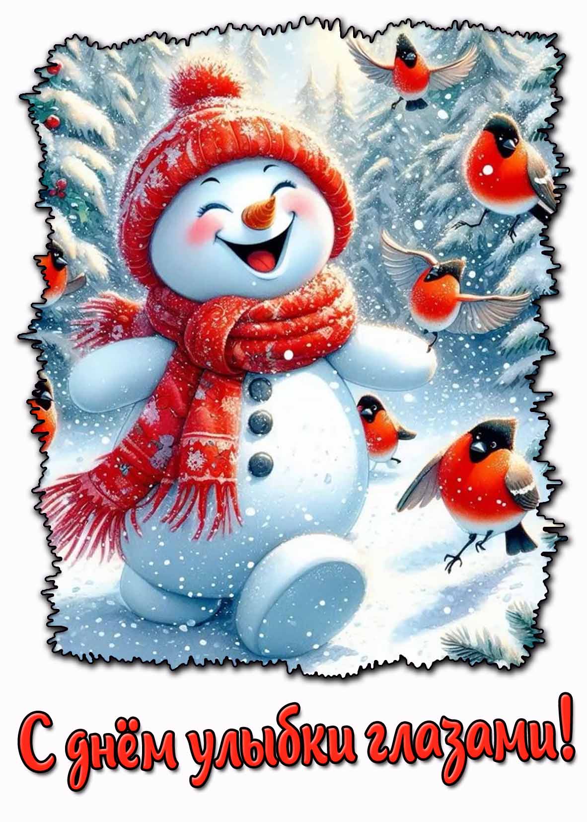 Открытка с днём улыбки глазами