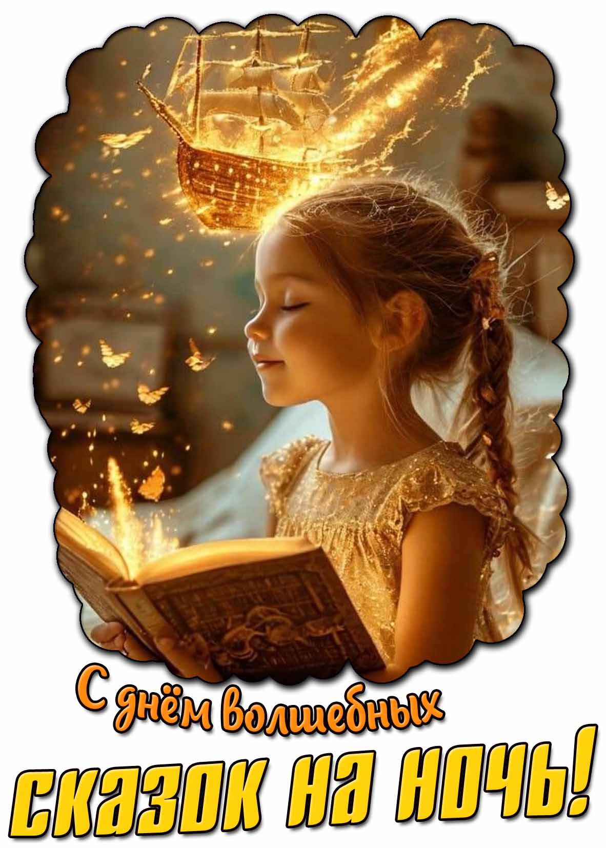 Картинка с днём волшебных сказок на ночь