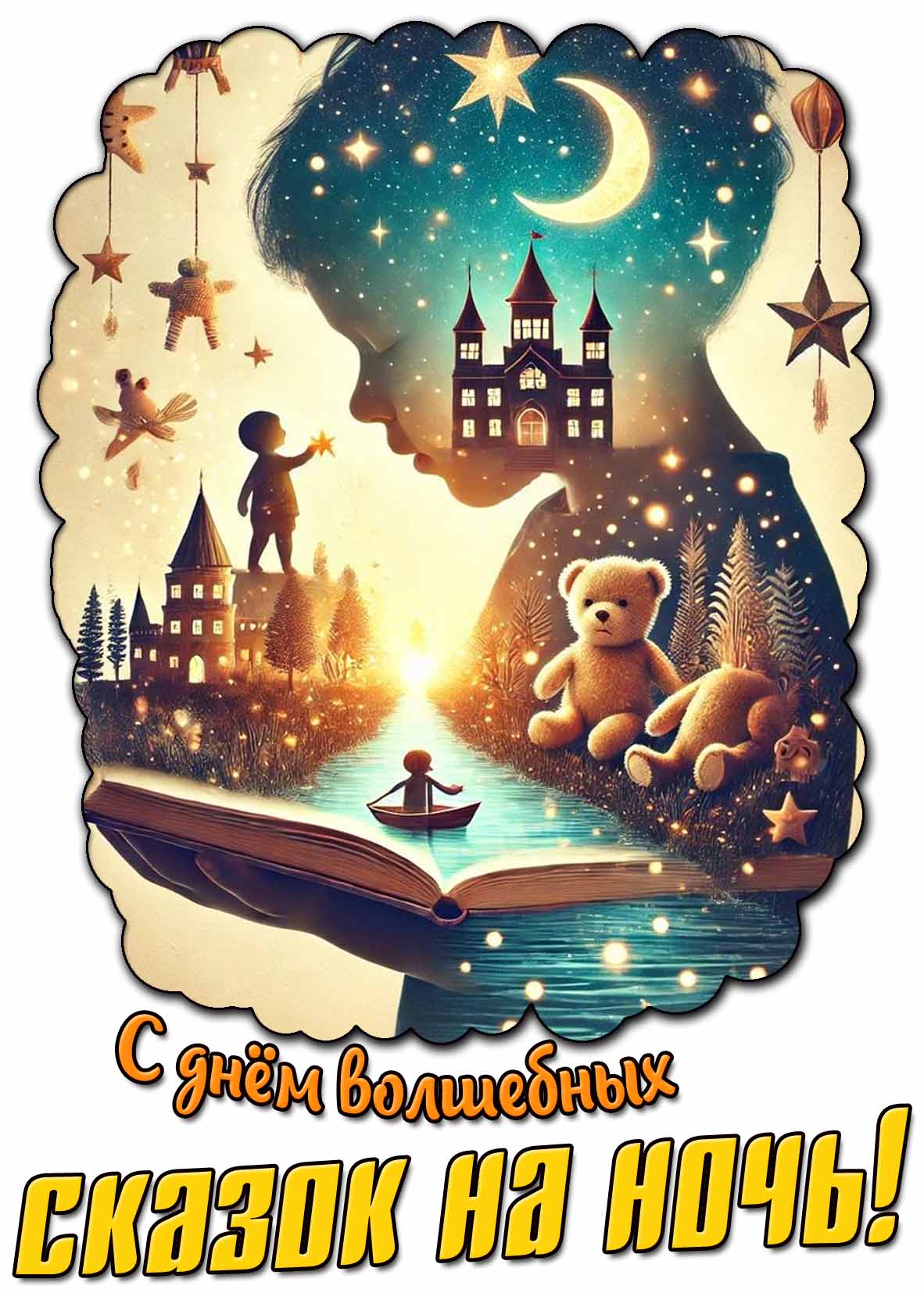 Открытка с днём волшебных сказок на ночь