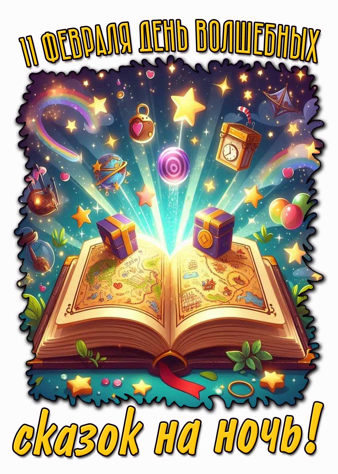 Картинка 11 февраля - день волшебных сказок на ночь!