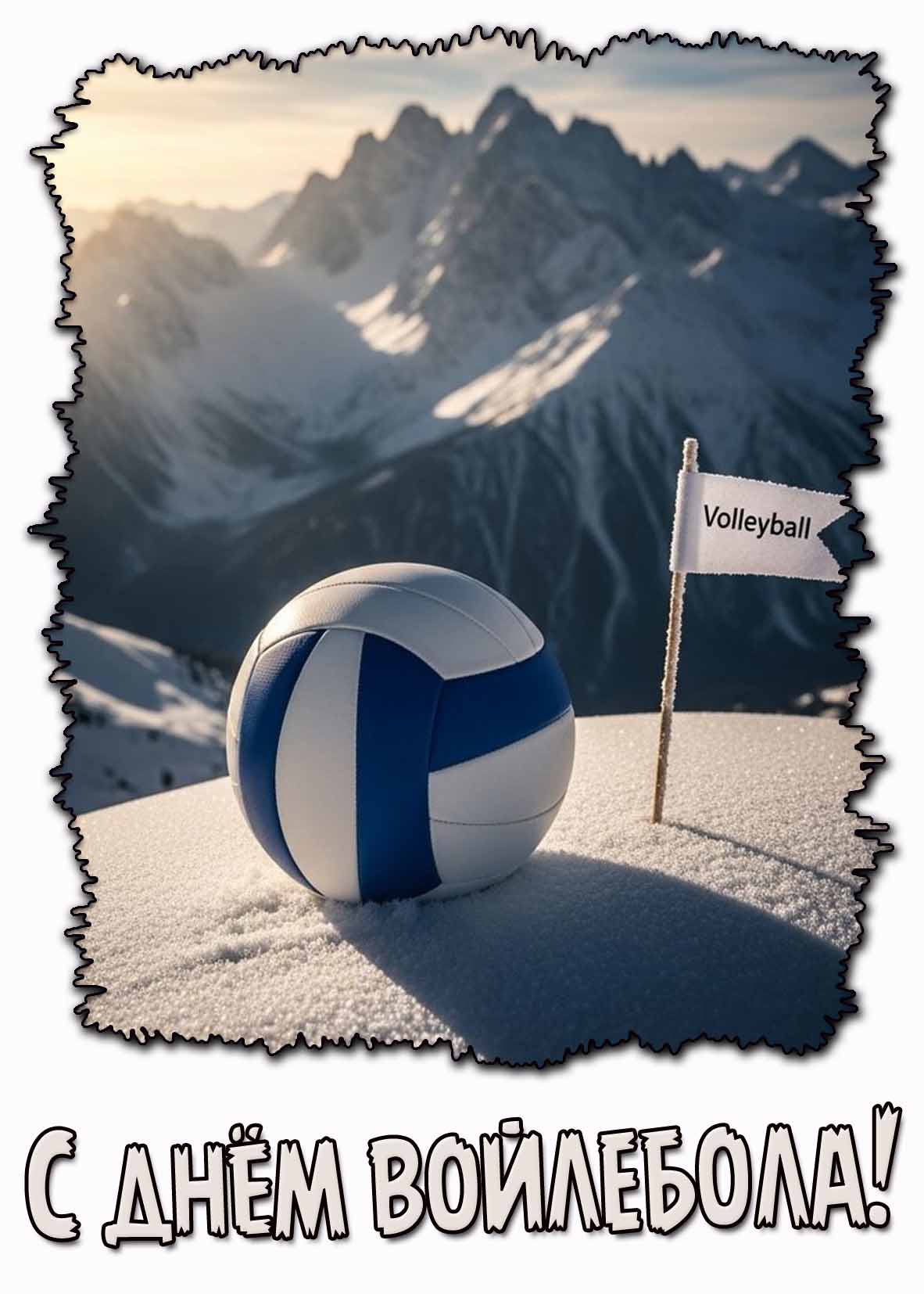 Зимняя картинка с днём волейбола