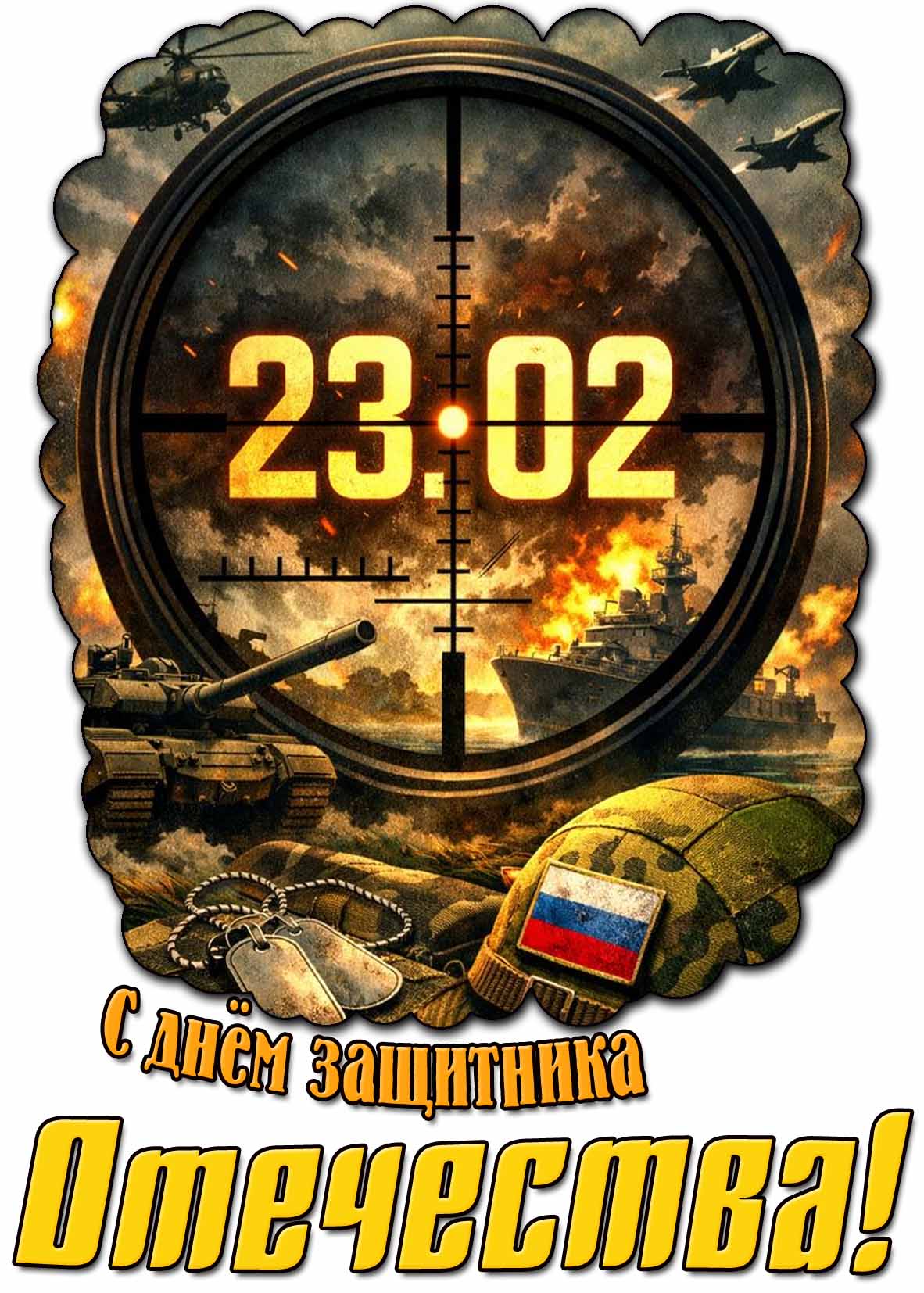 С днём защитника Отечества! - открытка на 23.02