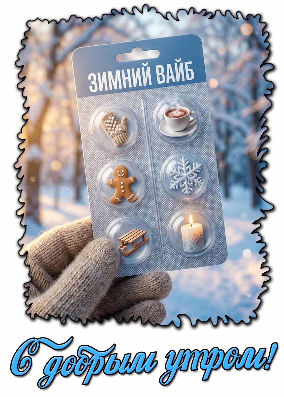 Картинка "С добрым утром! Зимний вайб!"