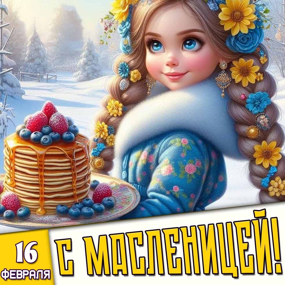 Картинка 16 февраля - с Масленицей!