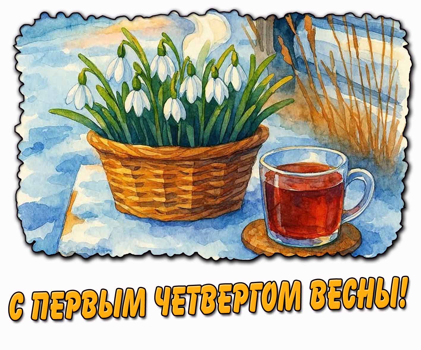 Картинка с первым четвергом весны