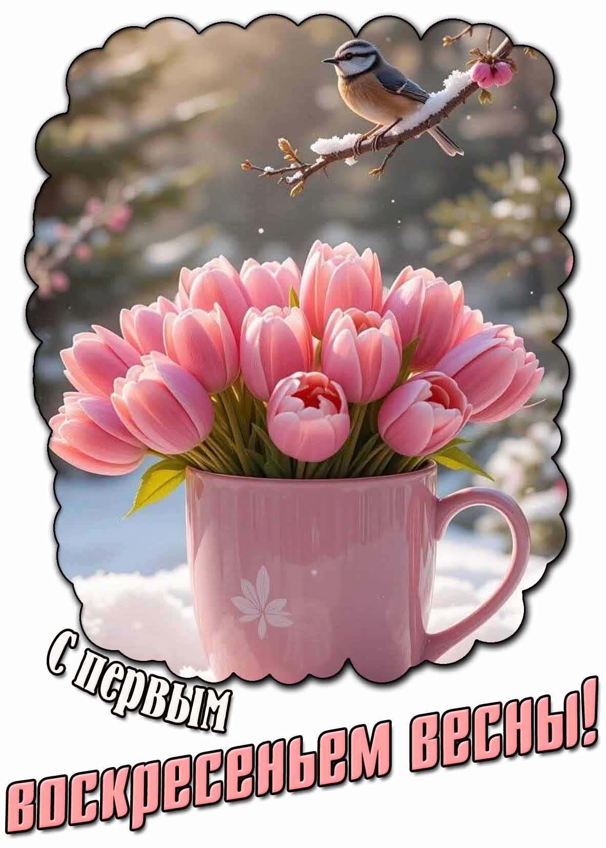 С первым воскресеньем весны! - картинка для женщины