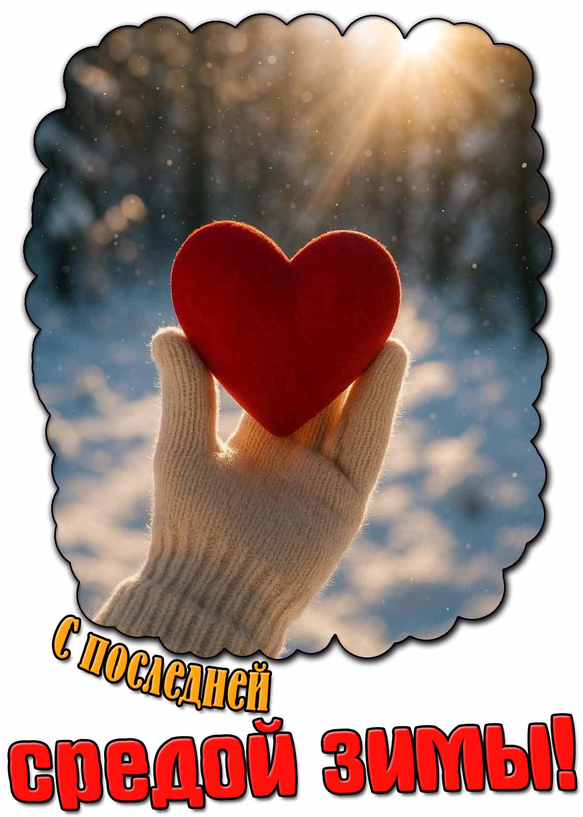 С последней средой зимы! - романтическая открытка