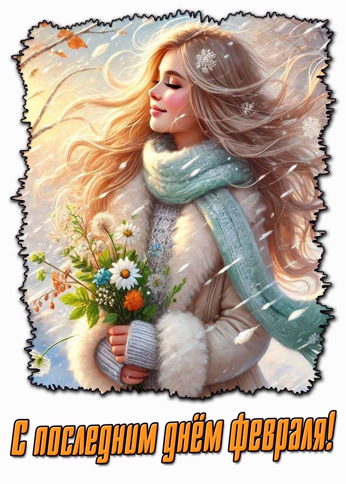 Картинка с последним днём февраля