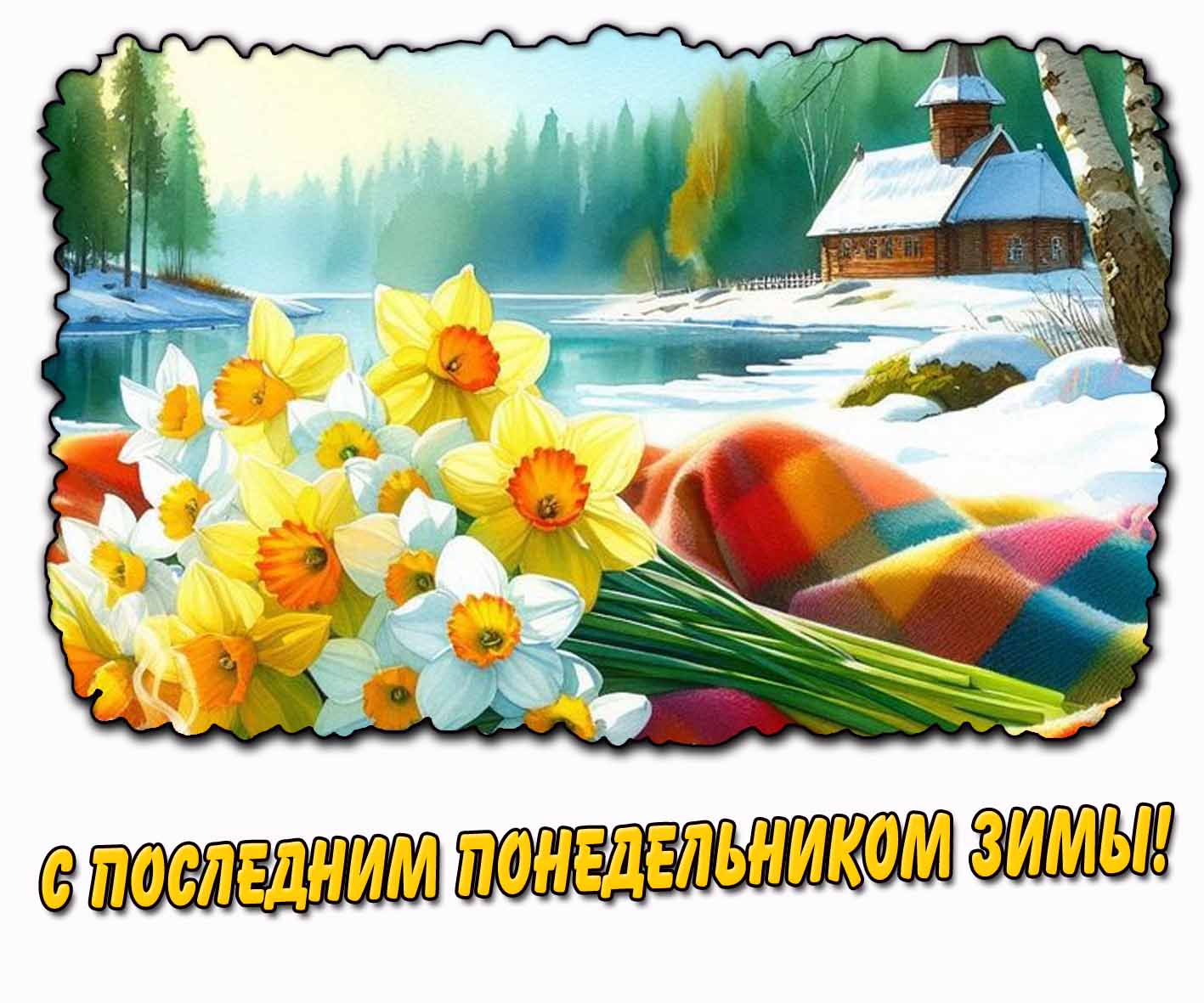 С последним понедельником зимы! - картинка с цветами