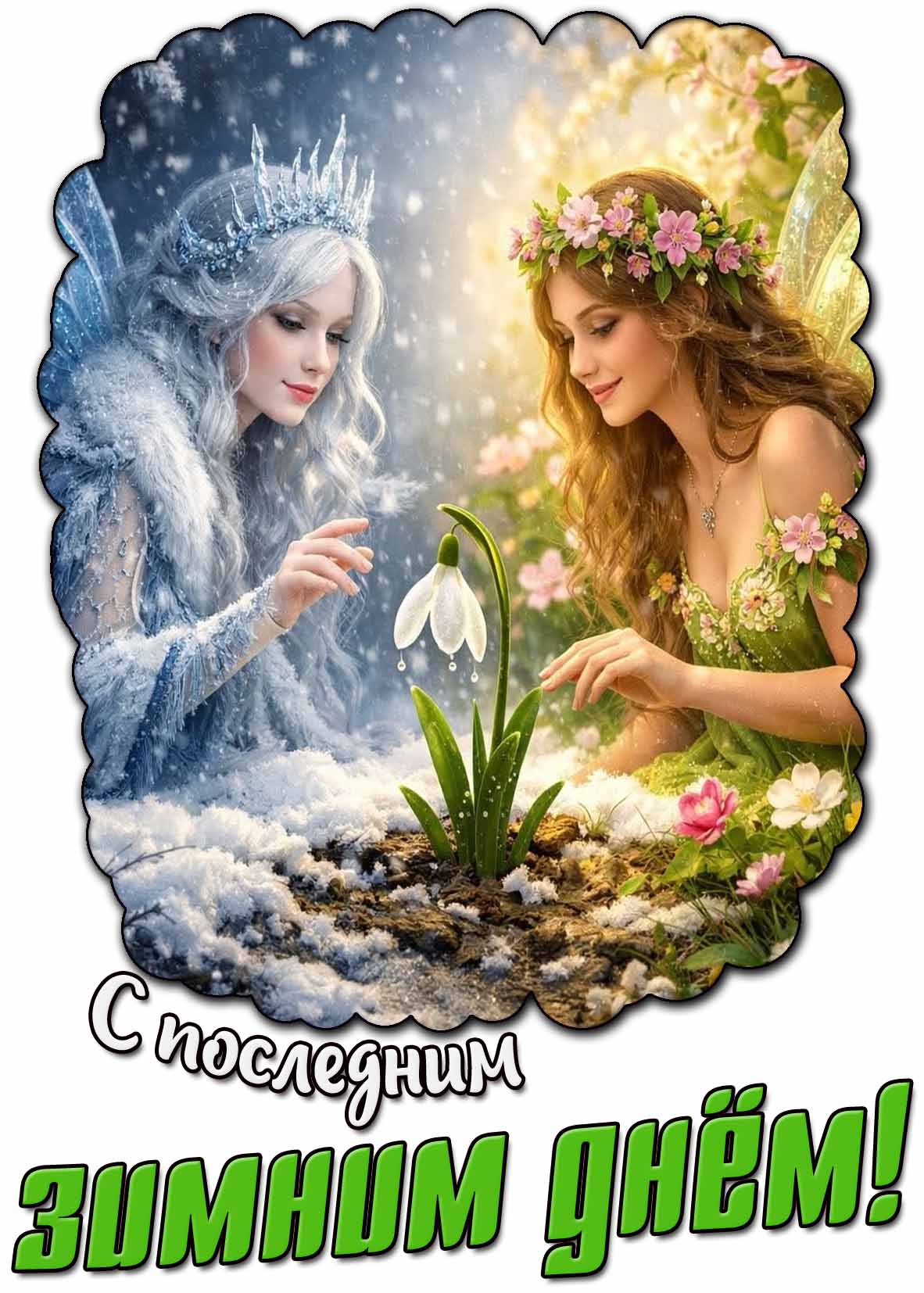 Картинка с последним зимним днём