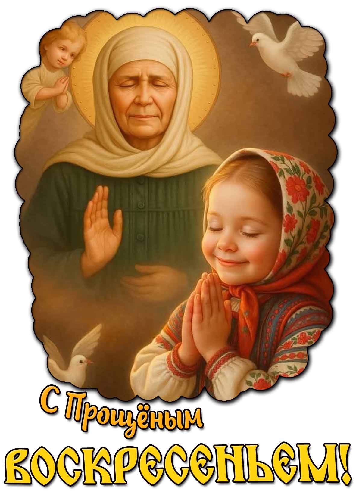 С Прощёным воскресеньем! - картинка для детей