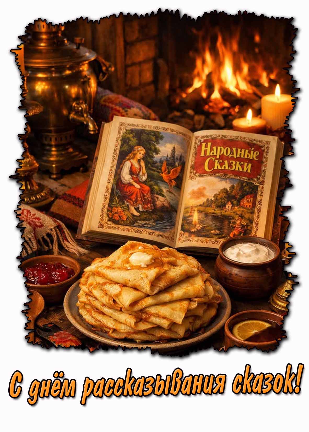 Красивая открытка с днём рассказывания сказок