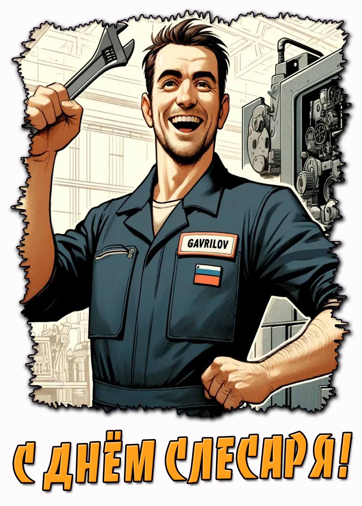 Красивая картинка с днём слесаря