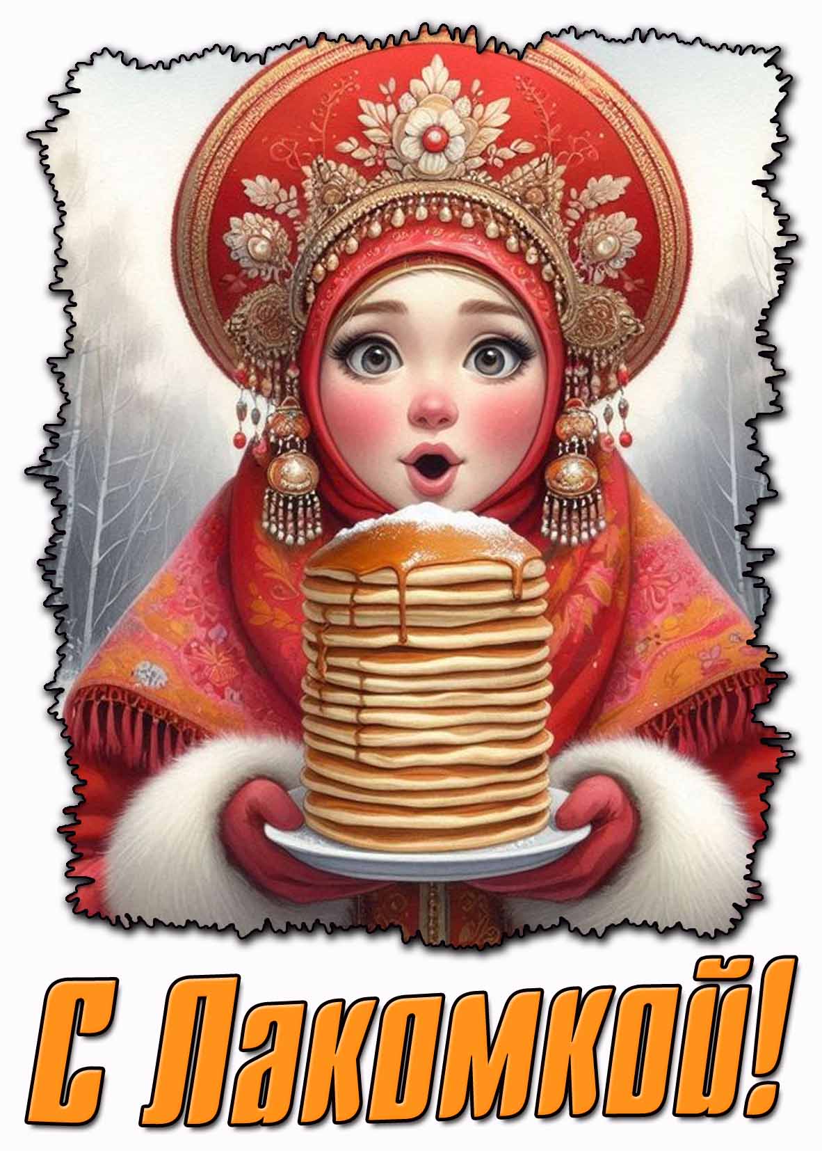 С Лакомкой! - прикольная открытка