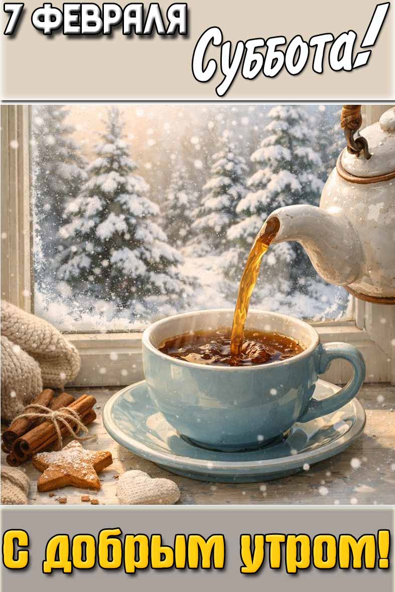 Картинка "7 февраля суббота! С добрым утром!"